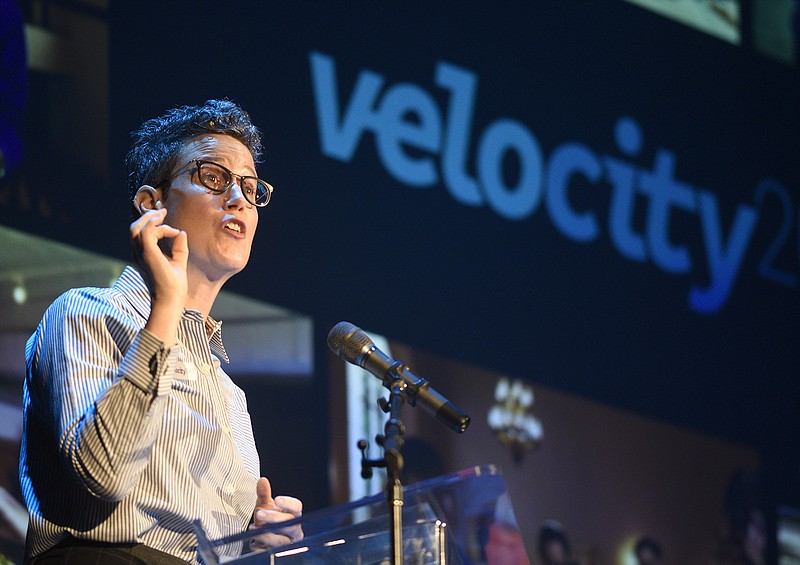 The Chattanooga Chamber of Commerce held a news conference at Memorial Auditorium's Walker Theatre to detail highlights and results of the Velocity 2040 study on February 7, 2019.  Velocity 2040 is the new countywide planning process.  