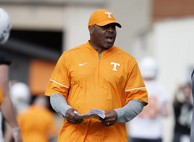 Terry Fair is out as cornerbacks coach at Tennessee after one season in Knoxville, according to multiple media reports Friday afternoon. His replacement is reportedly Derrick Ansley, a former Vols assistant who worked for the NFL's Oakland Raiders this past season. (Photo by Kyle Zedaker/Tennessee Athletics)