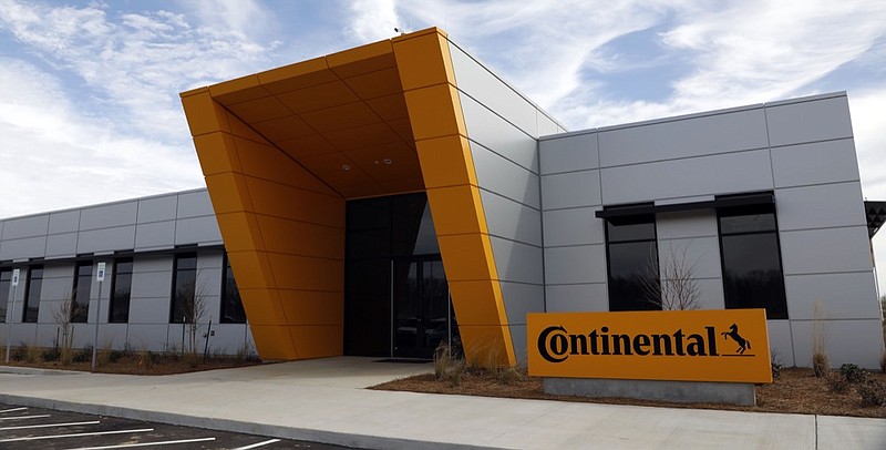 The Continental Tire Training Center in Clinton, Miss., photographed, Friday, Feb. 8, 2019, currently has classes for some trainees, as the company continues to construct the tire manufacturing plant at the compound. (AP Photo/Rogelio V. Solis)

