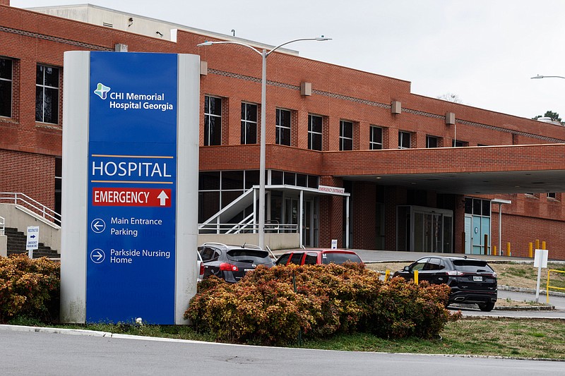 The campus of CHI Memorial Hospital Georgia, formerly known as Hutcheson Medical Center, is seen on Friday, Feb. 15, 2019, in Fort Oglethorpe, Ga. Georgia lawmakers are considering sweeping changes to the state's health care system that could lead to more competition for CHI in North Georgia.