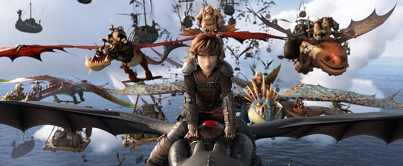 This image released by Universal Pictures shows the character Hiccup, voiced by Jay Baruchel, in a scene from DreamWorks Animation's "How to Train Your Dragon: The Hidden World." (DreamWorks Animation/Universal Pictures via AP)