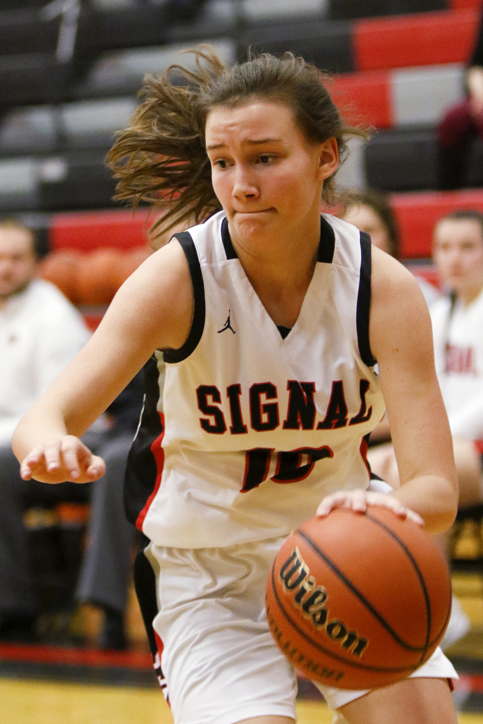Signal Mountain's Janie Kennedy (10) drives against Sequoyah during the Region 3-AA quarterfinals at Signal Mountain Middle/High School on Friday, Feb. 22, 2019 in Signal Mountain, Tenn.