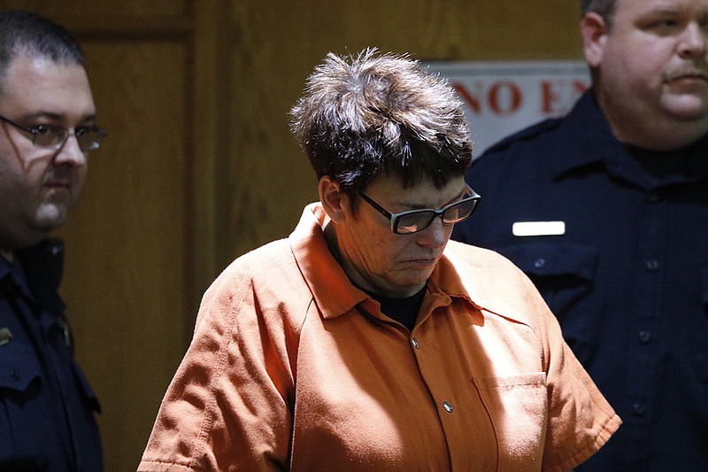 Janet Hinds appears before Judge Christie Sell in the Chattanooga-Hamilton County Courts Building on Monday, Feb. 25, 2019. 