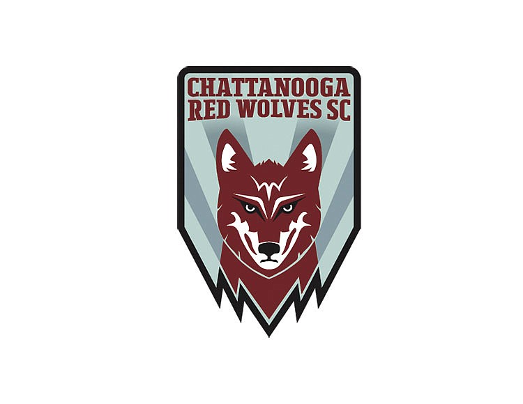 The official Chattanooga Red Wolves SC logo