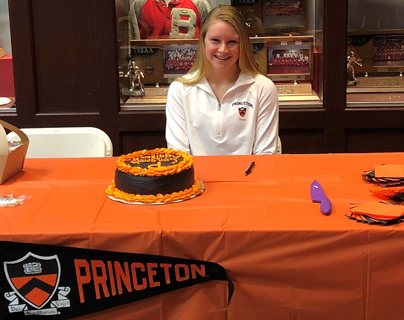 Baylor School senior Addison Smith will be continuing her competitive swimming career at Princeton University.