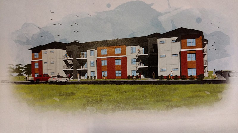 The Reserve at Mountain Pass in Alton Park would hold 264 units in 11 buildings. / Contributed rendering