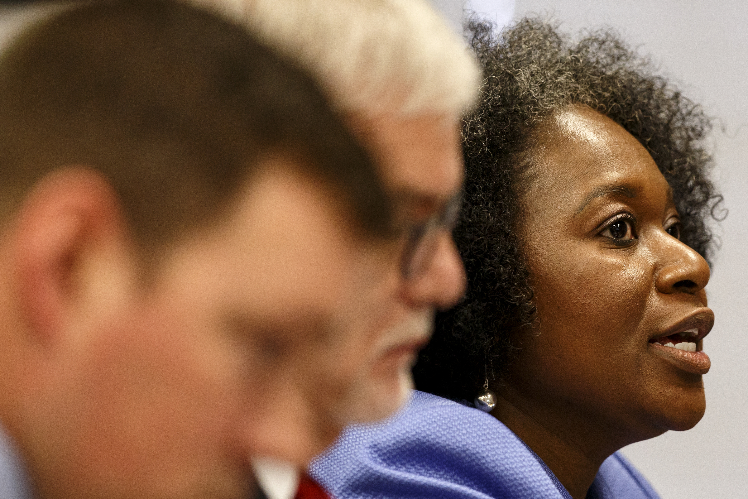 Hamilton County Schools Chief of Staff T. Nakia Towns Edwards speaks during a Hamilton County Schools budget work session on Thursday, March 14, 2019 in Chattanooga, Tenn.
