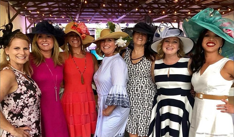 Attendees at the 2018 Jockeys and Juleps don their best Kentucky Derby-style hats. / Photo contributed by Mary Jungels