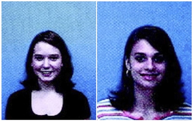 This combination of images from a 1999 flyer released by the Ozark (Ala.) Police Department, shows J.B. Beasley, left, and Tracie Hawlett, who were both murdered in July 1999. Alabama authorities say a DNA match found through a genealogy website has led to an arrest in the killings of the two teen girls nearly 20 years ago. Coley McCraney, of Dothan, was arrested Saturday, March 16, 2019, on rape and capital murder charges in the deaths of Hawlett and Beasley, according to Dale County jail records. (Ozark Police Department via AP)

