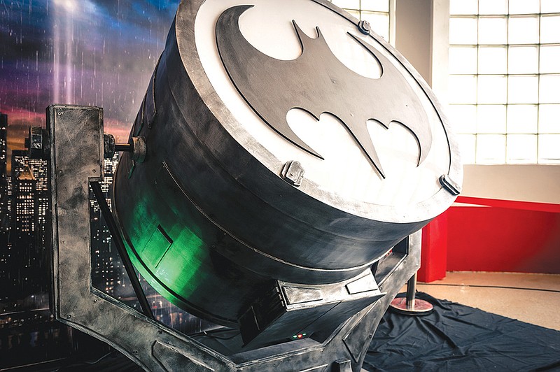 In this 2016, file photo, a replica of the "bat-signal" device from "Batman" is displayed at the Yorkshire Cosplay Convention at Sheffield Arena in Sheffield, United Kingdom. (Photo credit: Getty Images/iStockphoto/ColobusYeti
