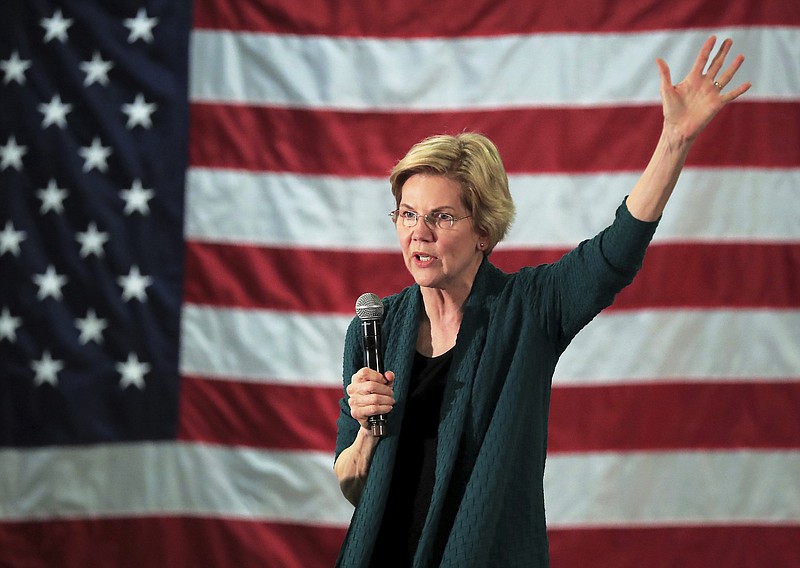 Democratic presidential candidate Elizabeth Warren, shown here in Memphis on March 17, supports eliminating the Electoral College. (Jim Weber/The Commercial Appeal via AP)