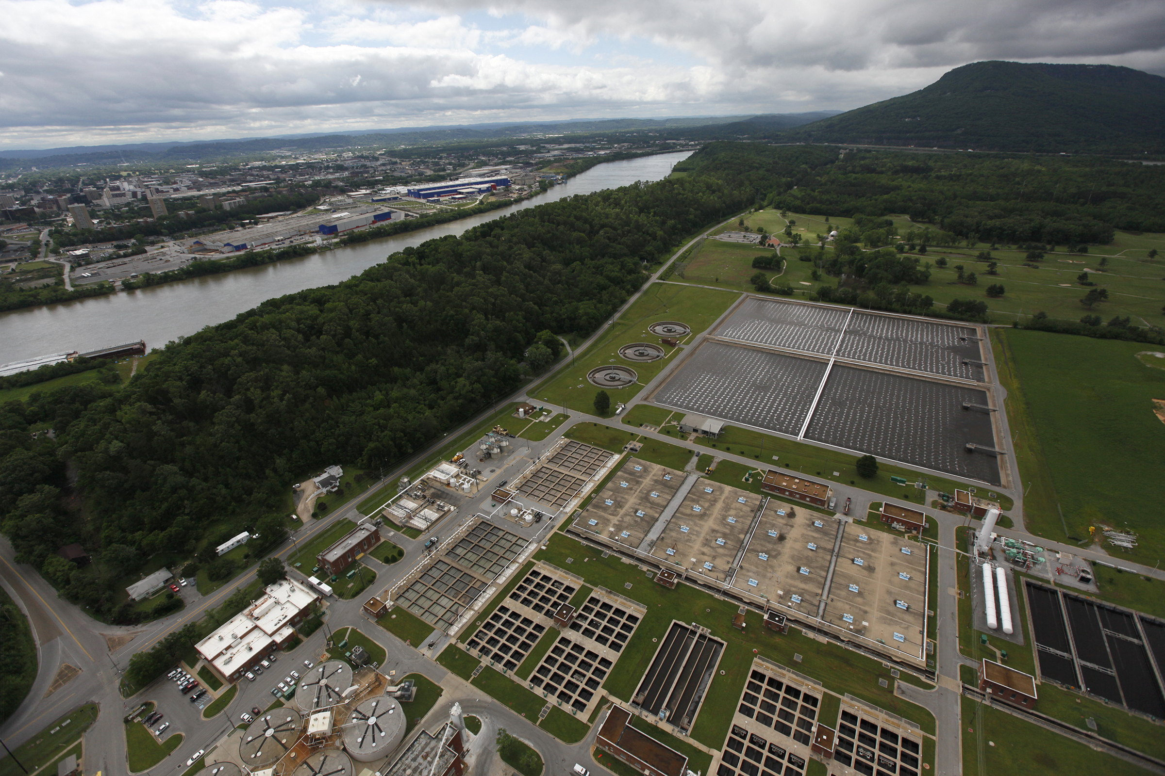 Chattanooga's waste water treatment plant at Moccasin bend is shown in this 2011 staff file photo.