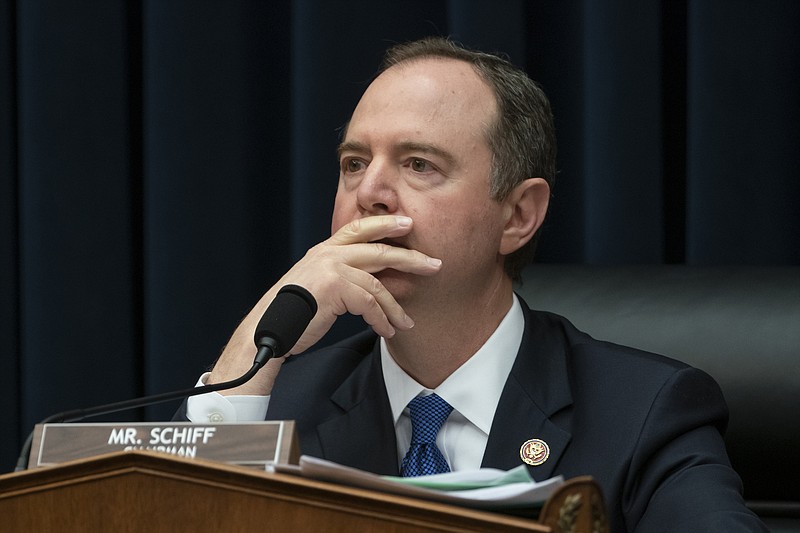House Intelligence Committee Chairman Adam Schiff, D-California, listens as the panel pushed ahead with their oversight of the Trump administration at a hearing in Washington this week. (AP Photo/J. Scott Applewhite)