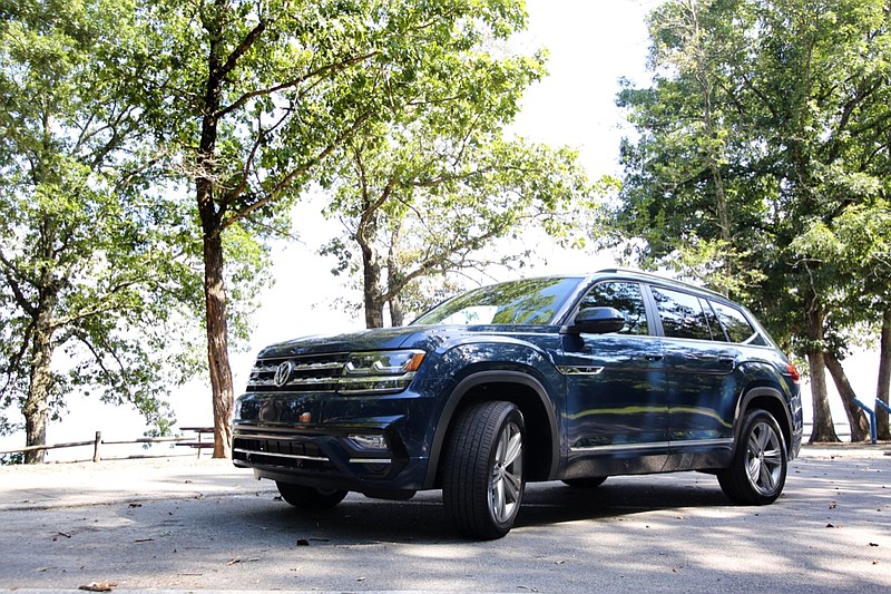 The 2018 VW Atlas R-Line is photographed on Raccoon Mountain Thursday, Sept. 20, 2018, in Marion County, Tennessee. The vehicle is produced at the Volkswagen Chattanooga Assembly Plant.