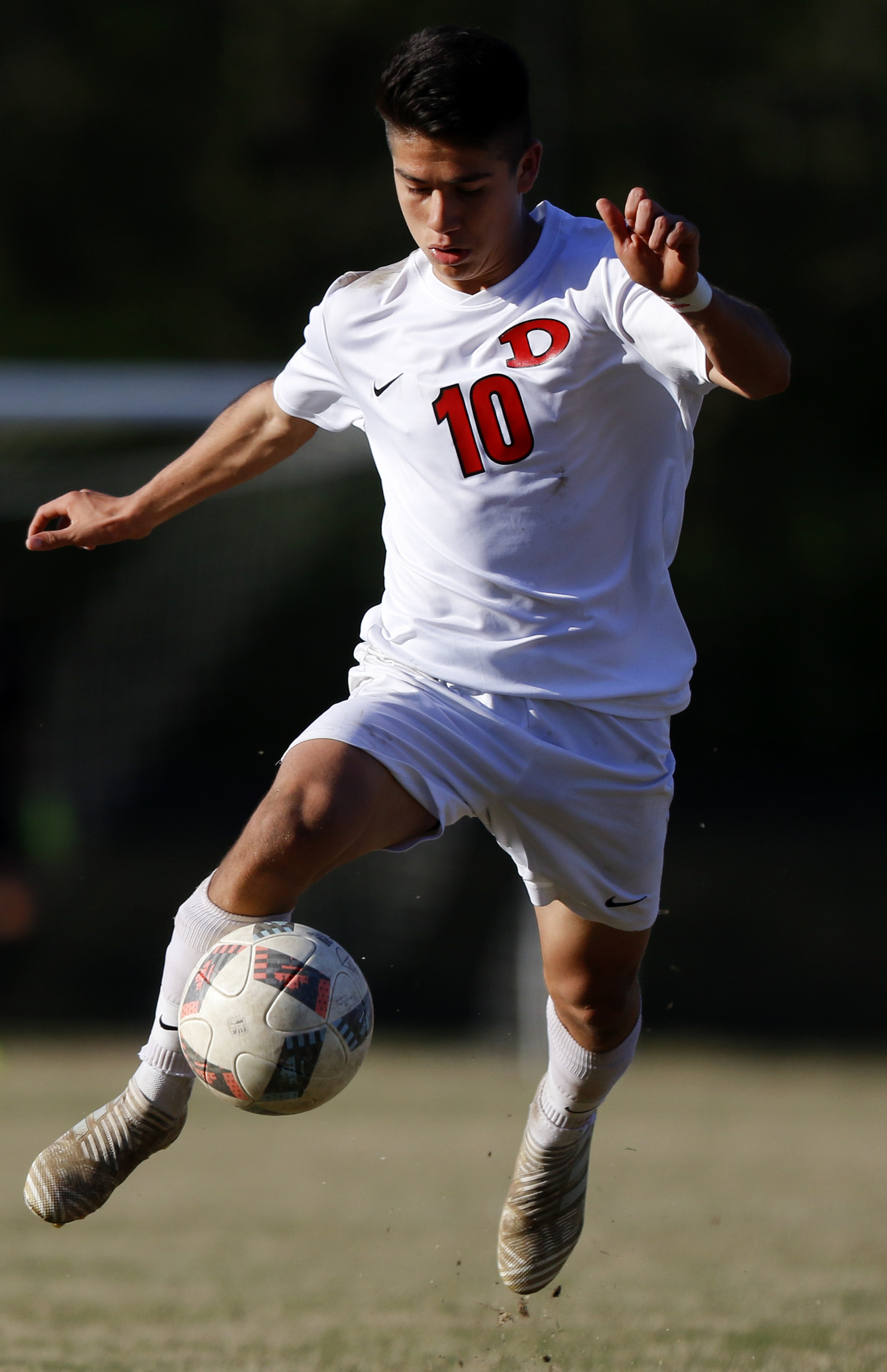 Dalton's Manny Prieto (10) plays the ball against Baylor at Baylor School on Tuesday, April 2, 2019 in Chattanooga, Tenn.