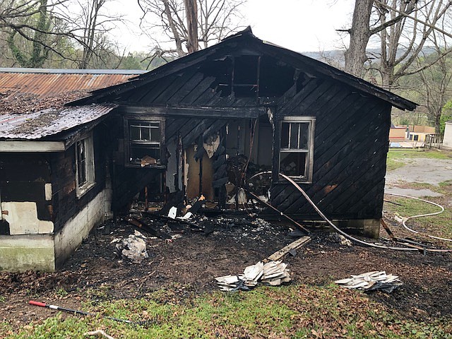 A fire damaged a condemned house in Red Bank that was in the process of being destroyed. Firefighters arrived at the 4000 block of McCahill Road on Thursday, April 4, 2019, to find heavy smoke and flames coming from the back side of the house.