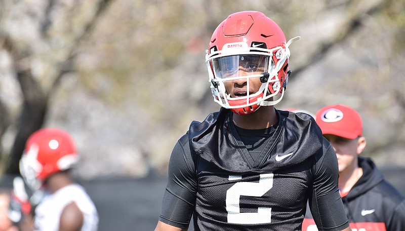 Georgia freshman quarterback D'Wan Mathis, an early enrollee, went through his first scrimmage in Sanford Stadium on Saturday afternoon.