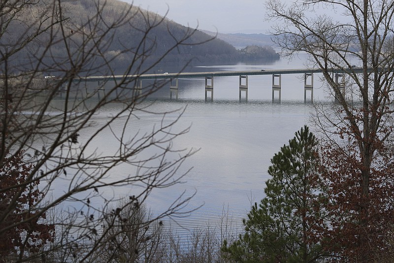 Nickajack Lake and the Tennessee River looking southbound toward the Georgia state line on Feb. 22, 2017.