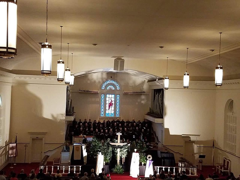 Scene from the 2018 "Colors of Grace, Lessons for Lent" presented by the Roueche Chorale. The Easter cantata will be performed Tuesday night at Brainerd Baptist Church. / Facebook.com photo