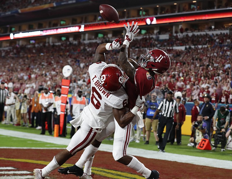 Alabama receiver Henry Ruggs helped the Crimson Tide to a 45-34 triumph over Oklahoma in this past season's Orange Bowl.