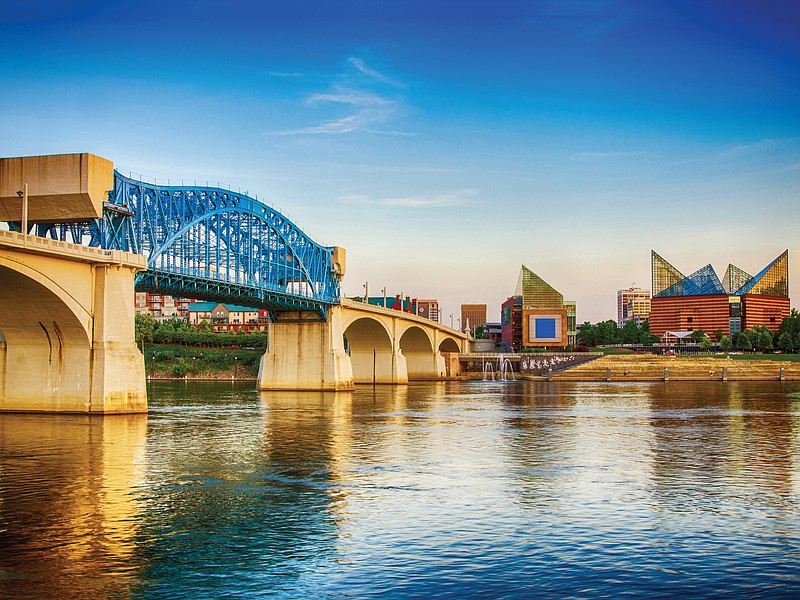 The Chattanooga riverfront is shown from the North Shore. / Photo from the Chattanooga Convention & Visitors Bureau
