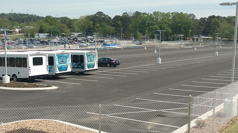 A new 525-space parking lot at Chattanooga Airport will help service higher numbers of travelers, officials said. The new lot gives the airport about 2,900 spaces. / Staff photo by Mike Pare