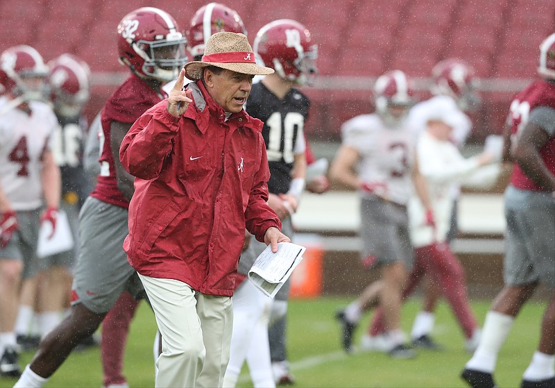 Alabama football coach Nick Saban could undergo a hip procedure in the upcoming days.