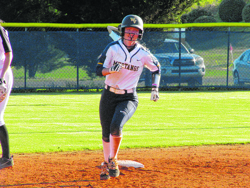 Walker Valley junior Laney Harris rounds the bases after hitting a home run to finish a 16-pitch at-bat in a home victory over GPS on Monday night. Harris also doubled twice.