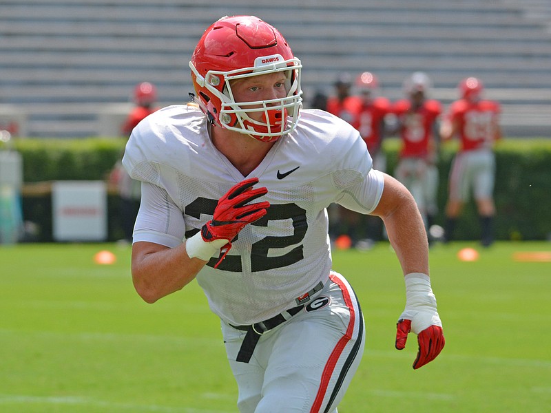 Georgia junior inside linebacker Nate McBride has played in all 29 games during his time with the Bulldogs but has yet to start one.