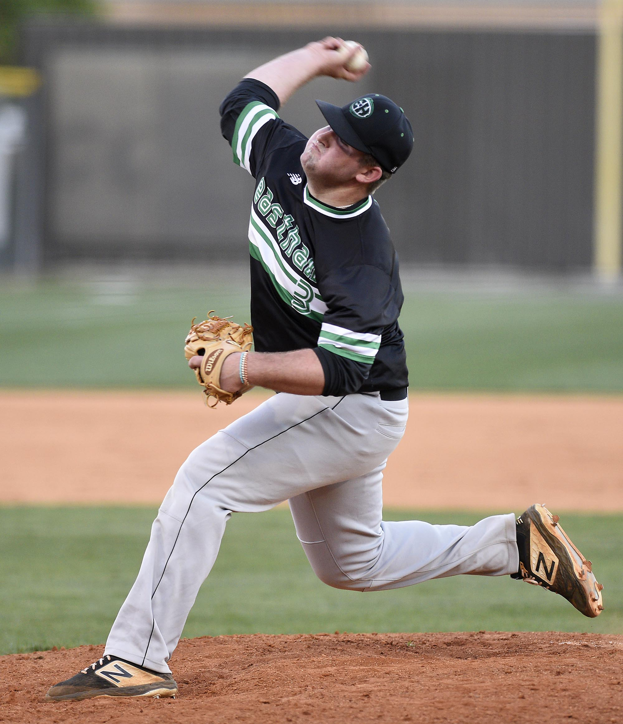 Noah Pridmore (3) pitches for the Hurricanes. The East Hamilton Hurricanes visited the Bradley Central Bears in TSSAA baseball action on April 16, 2019.