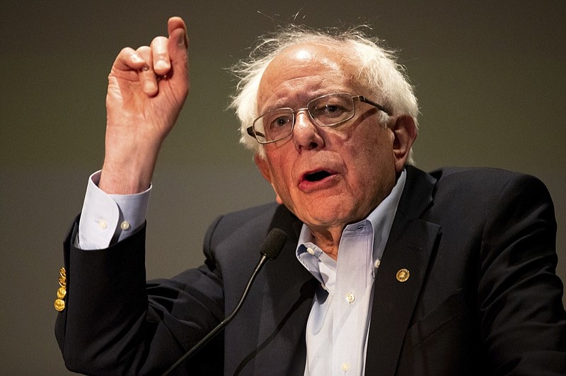 Presidential candidate and U.S. Senator Bernie Sanders (I-VT) speaks to a gathering of the Pennsylvania Association of Staff Nurses and Allied Professionals at Mohegan Sun Pocono in Plains Twp., Pa. on Monday, April 15, 2019. (Christopher Dolan/Times-Tribune via AP)

