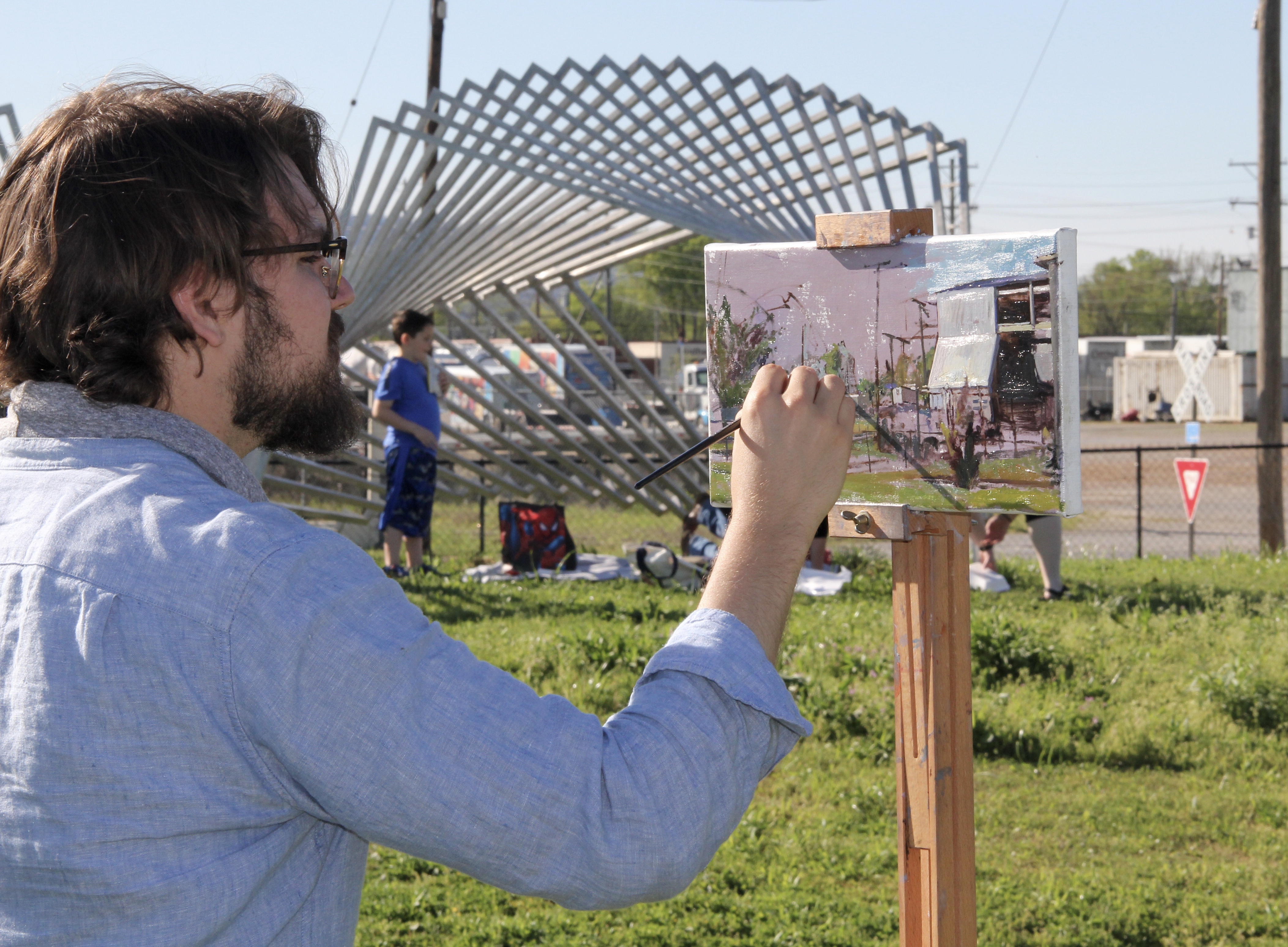 Plein air artists will draw and paint during Spring Into Sculpture at the Sculpture Fields. / Sculpture Fields photo