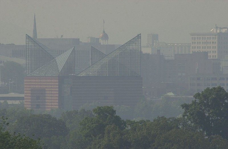 A thick haze marking the first official day of summer in Chattanooga several years ago is what the city looked like daily before efforts to clean the air began in earnest 50 years ago.