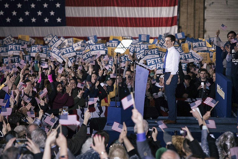 Mayor Pete Buttigieg kicks off his presidential campaign in South Bend, Indiana last Sunday. (Alyssa Schukar/The New York Times)