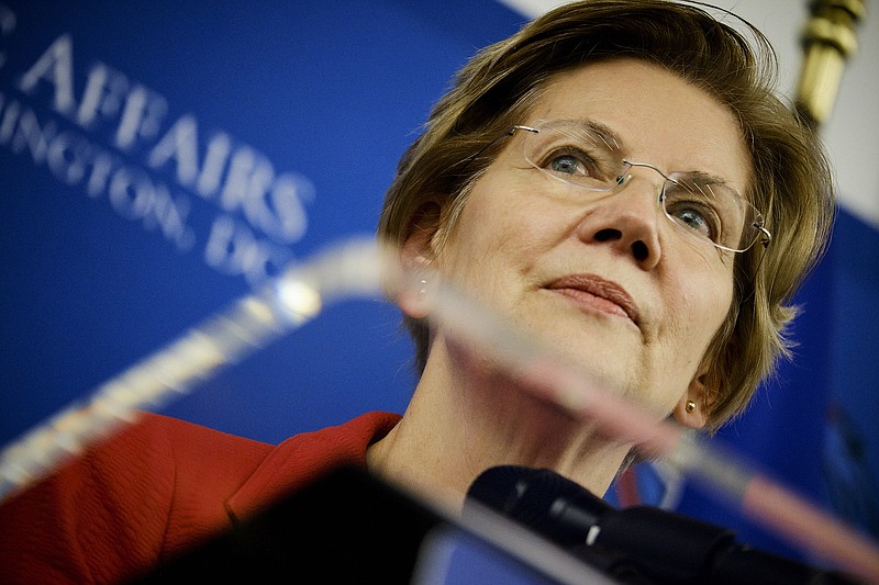 A day after the redacted Mueller Report was released, Sen. Elizabeth Warren, D-Massachusetts, called for the Democratic-led House of Representatives to begin impeachment proceedings against President Donald Trump. (T.J. Kirkpatrick/The New York Times)