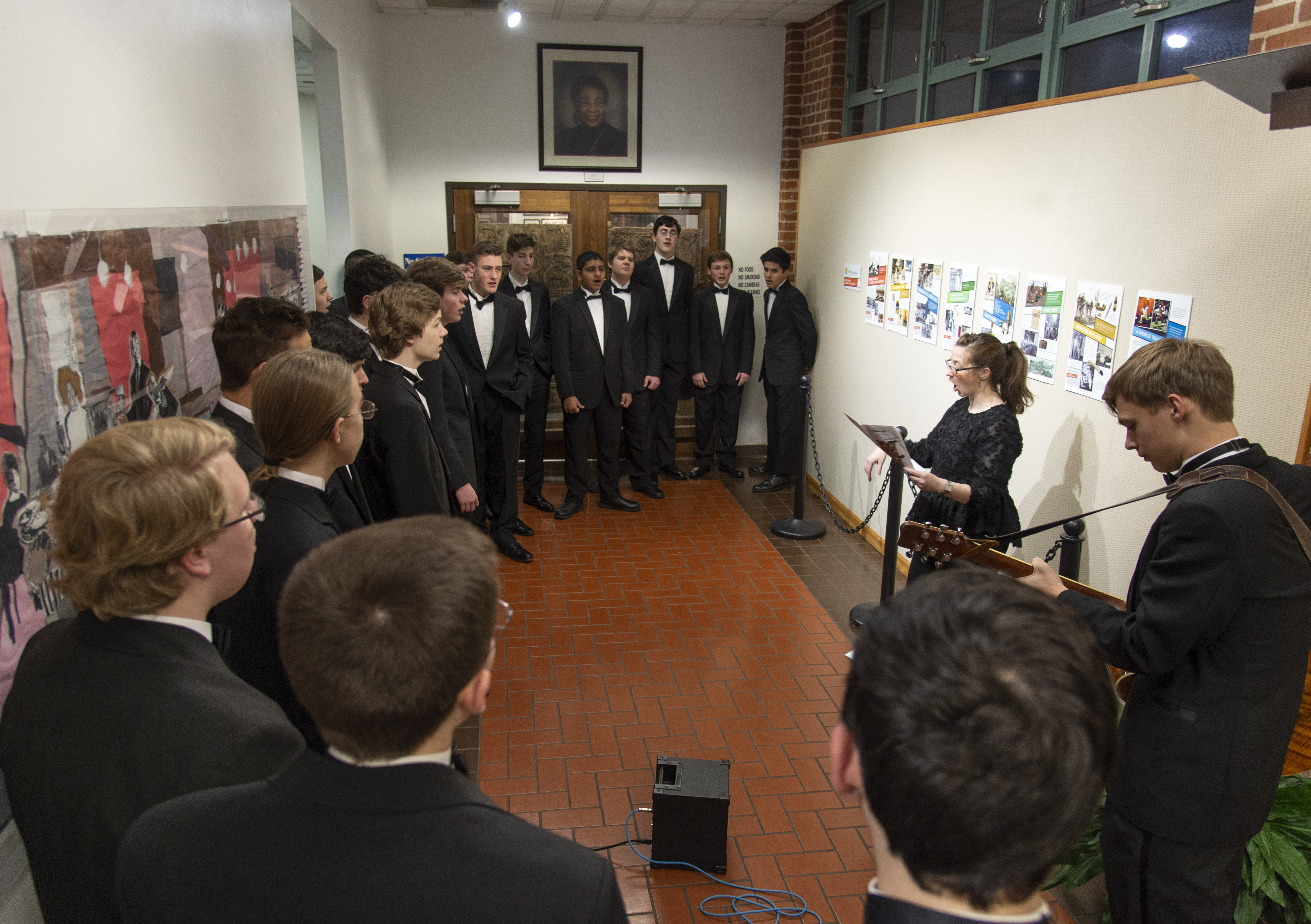 The Chattanooga Boys Choir warms up before their performance.