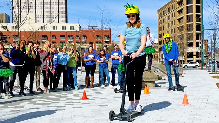 Electric scooters will be used in an Eco Field Day race. / GreenSpaces Contributed Photo