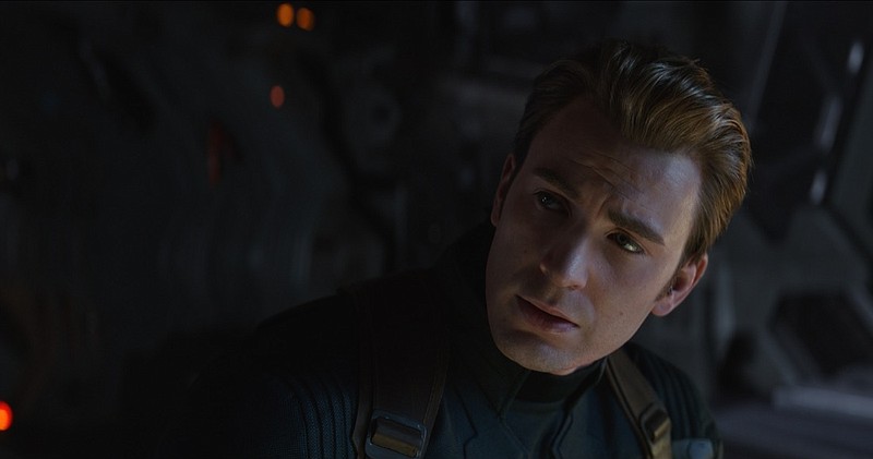 This image released by Disney shows Chris Evans in a scene from "Avengers: Endgame." (Disney/Marvel Studios via AP)