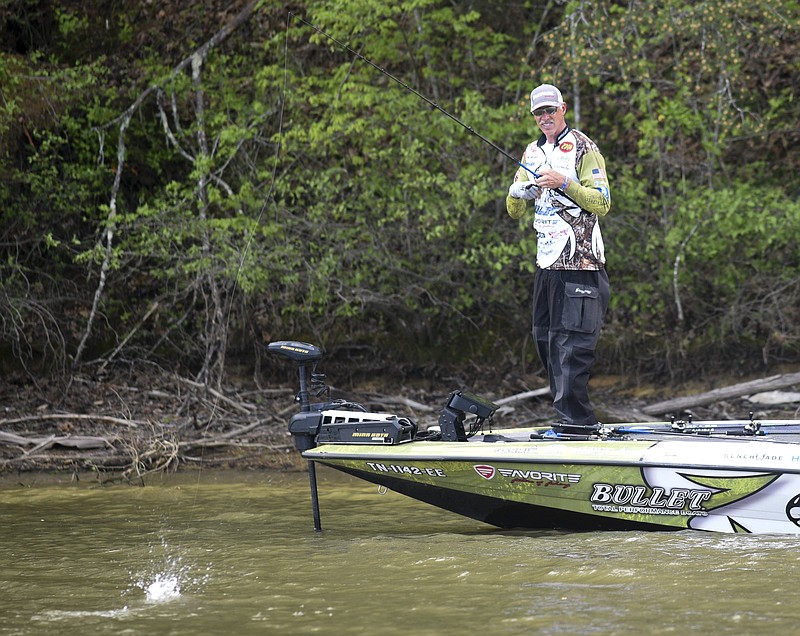 Local angler Andy Morgan defeated the world's 80 highest-ranked fisherman to win the Major League Fishing Bass Pro Tour event on Chickamauga Lake on April 14.