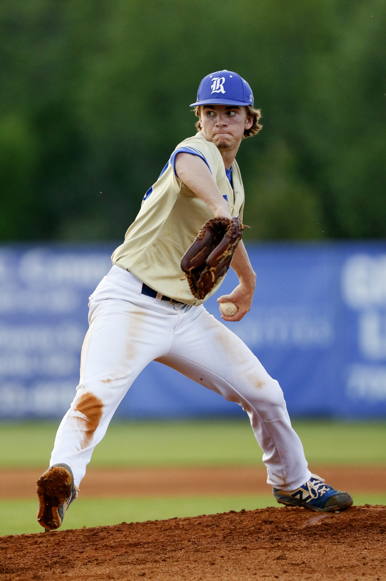 Ringgold's Wyatt Tennant pitches during the second game of a double header in the first round of the GHSA playoffs against Cherokee Bluff at Bill Womack Field at Ringgold High School on Wednesday, April 24, 2019 in Ringgold, Ga.