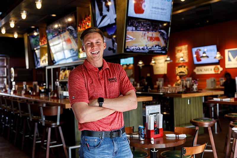 Britton Partain moved to Chattanooga from Lexington, Kentucky, to manage the new East Brainerd restaurant Drake's. The city's affordability played into his decision to relocate.