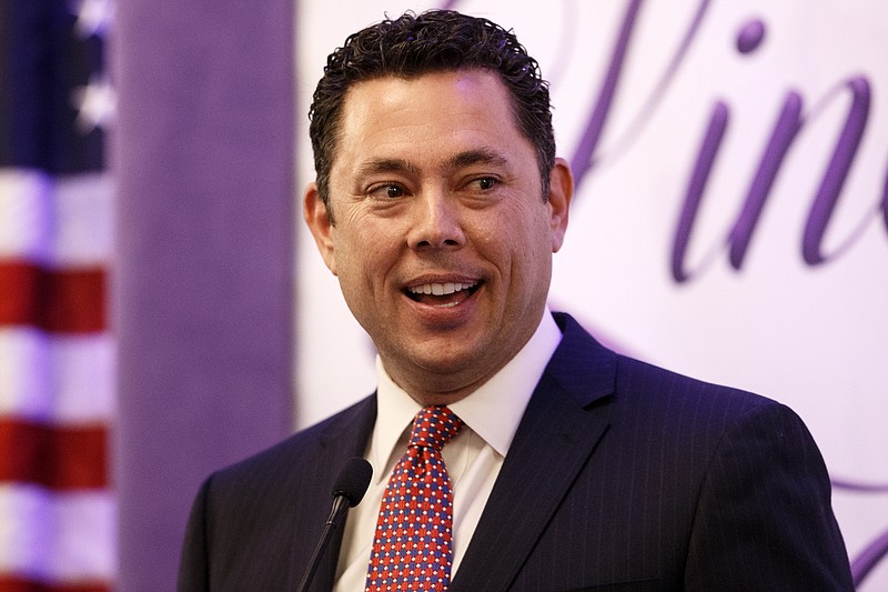 Former Utah Congressman Jason Chaffetz speaks during the Hamilton County Republican Party's annual Lincoln Day Dinner at the Westin Hotel on Friday, April 26, 2019 in Chattanooga, Tenn.