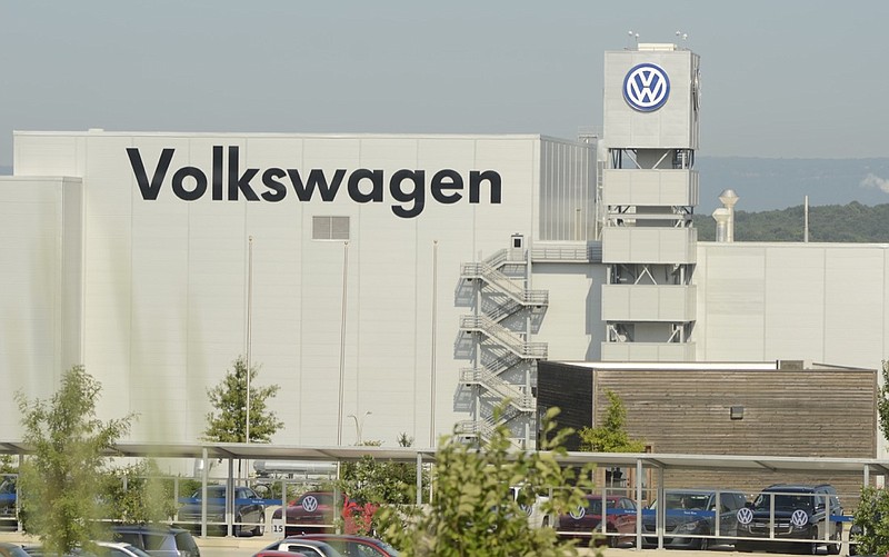 The Chattanooga Volkswagen plant in in Chattanooga, Tenn., is shown in this 2014staff file photo.