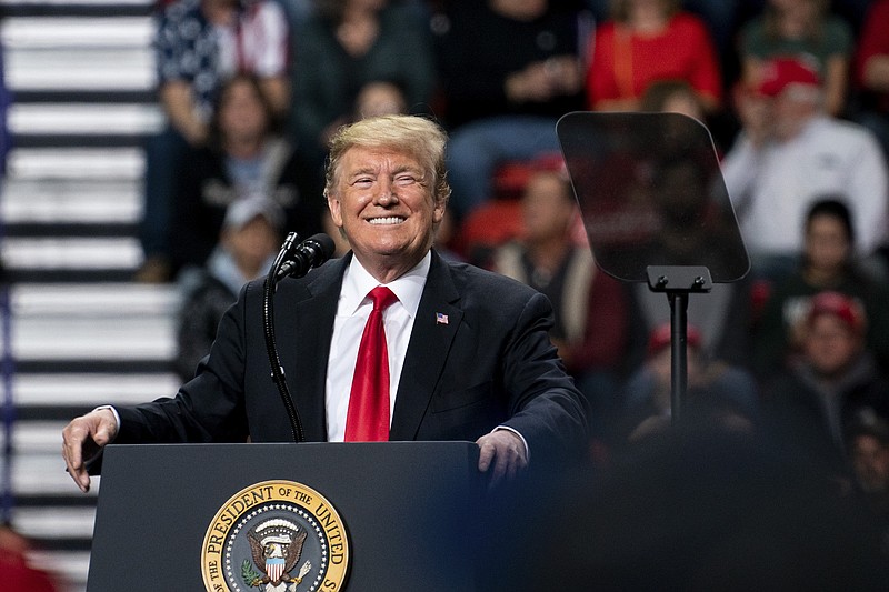 President Donald Trump speaks at a rally at the Resch Center in Green Bay, Wis., last week. (Erin Schaff/The New York Times)