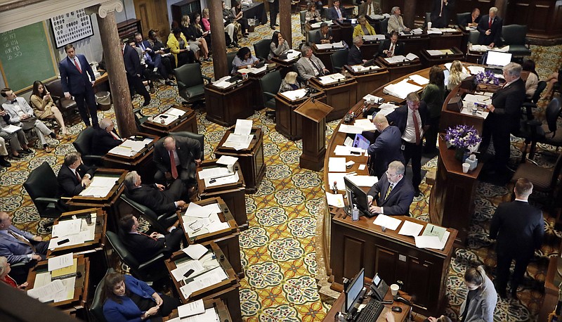 Members of the Tennessee Senate debate legislation during a session Thursday in Nashville. (AP Photo/Mark Humphrey)