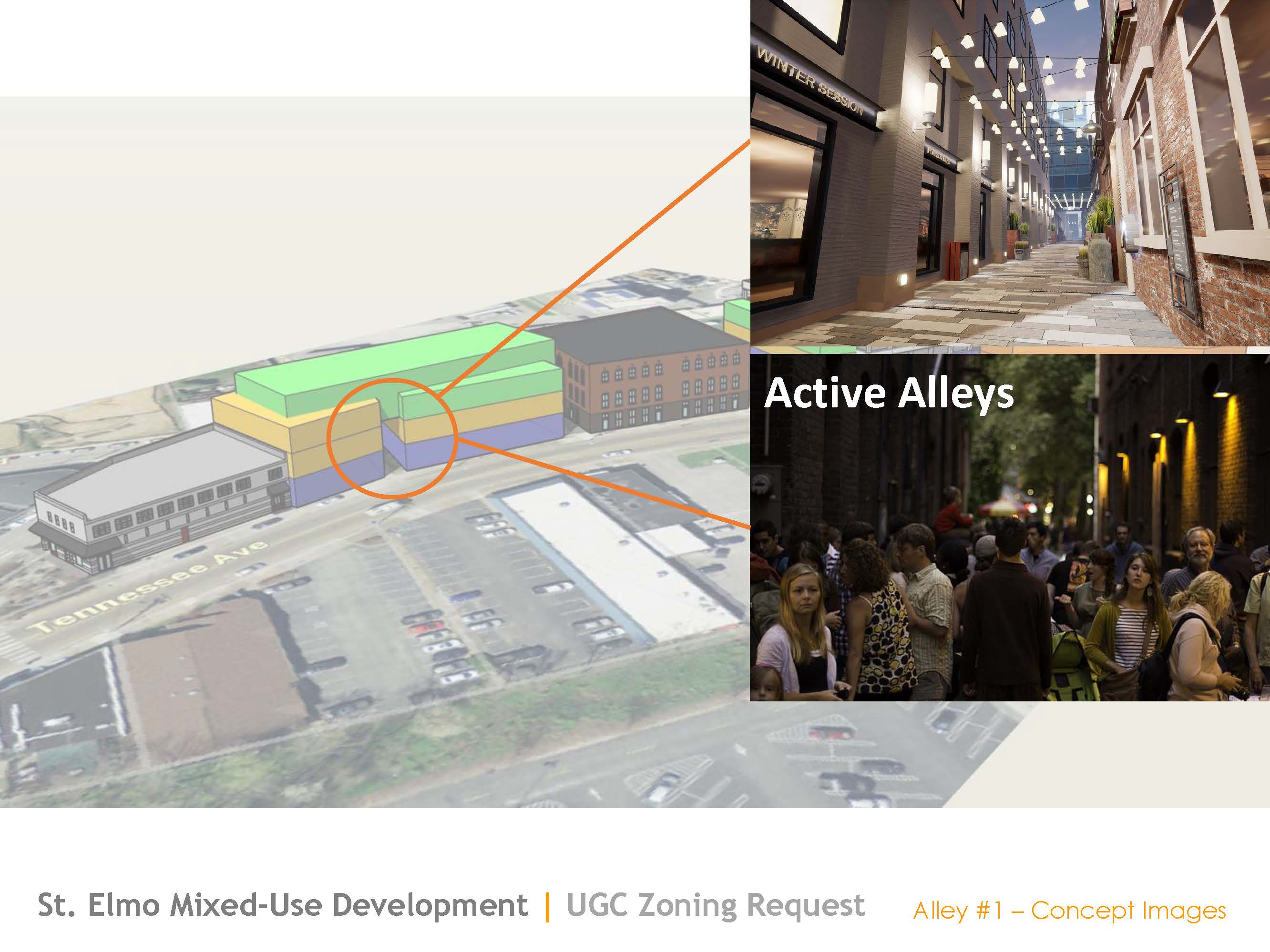 These renderings and site plans show the building phases of a proposed $21 million St. Elmo mixed-use development. / Contributed by Berry Engineers LLC