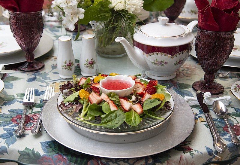 Strawberry salad is one of the menu choices for Mother's Day lunch at Mountain Oaks Tea Room in Ootewah.