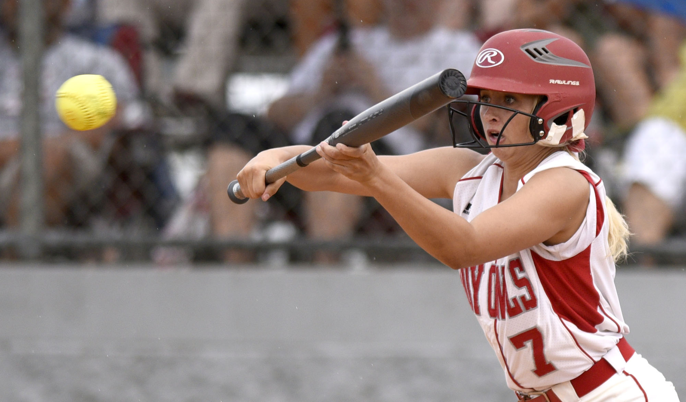 Ooltewah's Addy Keylon lays down a bunt during the Region 3-AAA softball tournament final against Walker Valley in May 2018. The same teams are in this year's region tournament, which is set for next week.