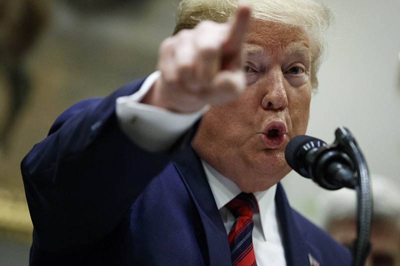 President Donald Trump speaks during a event on medical billing, in the Roosevelt Room of the White House, Thursday, May 9, 2019, in Washington. (AP Photo/Evan Vucci)

