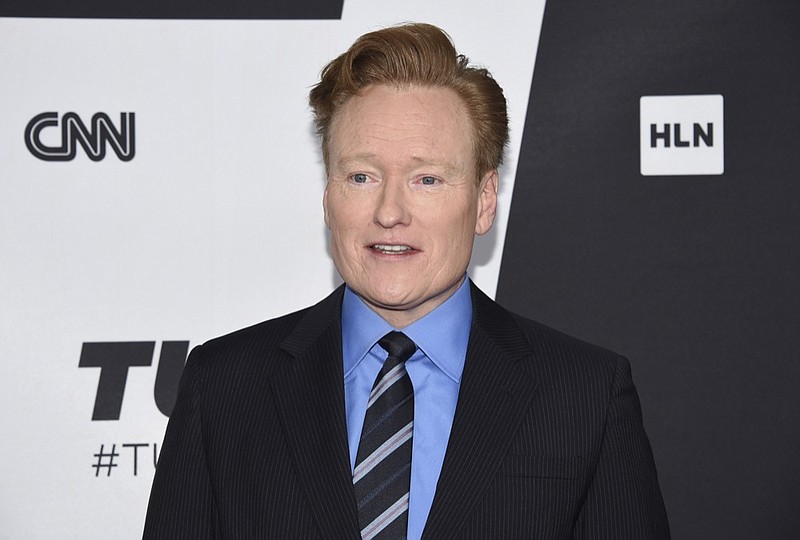 FILE - This May 16, 2018 file photo shows Conan O'Brien at the Turner Networks 2018 Upfront in New York. O Brien has agreed to settle a lawsuit with a writer who says the talk-show host stole jokes from his Twitter feed and blog for O Brien s monologue on Conan. (Photo by Evan Agostini/Invision/AP, File)

